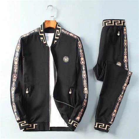 mens versace velvet tracksuit|men's Versace jogging suit.